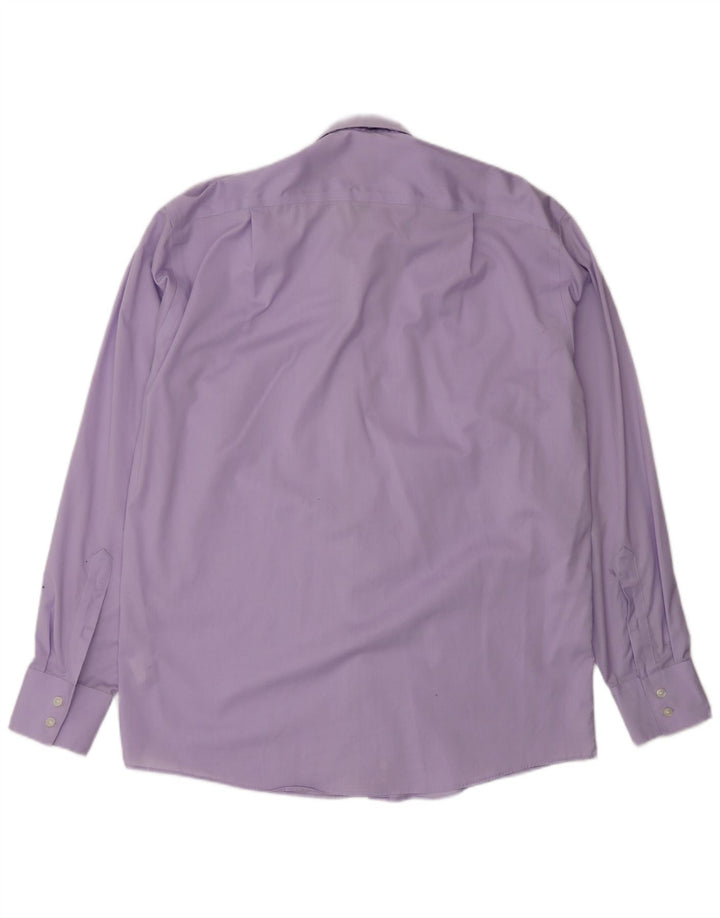 Calvin Klein Herrenhemd Größe 16 Large Lila Baumwolle