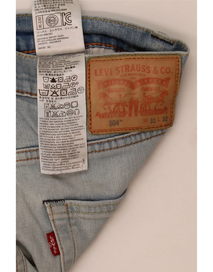 Levi's Herren 504 Straight Jeans W31 L32 Blaue Baumwolle