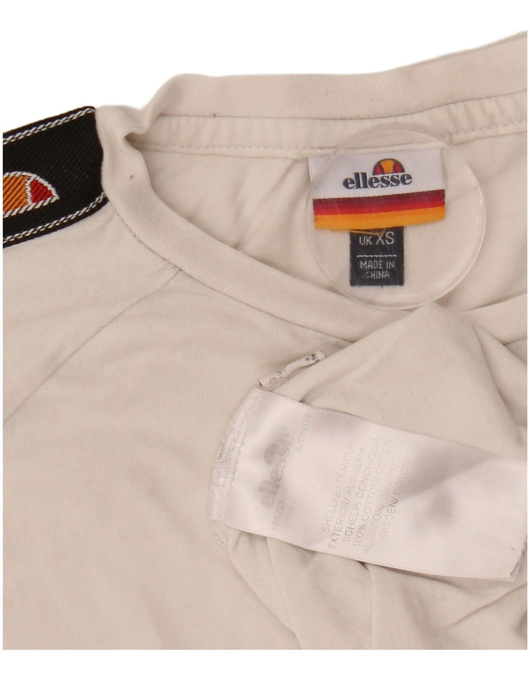 ELLESSE Herren Grafik T-Shirt Top XS Weiße Baumwolle