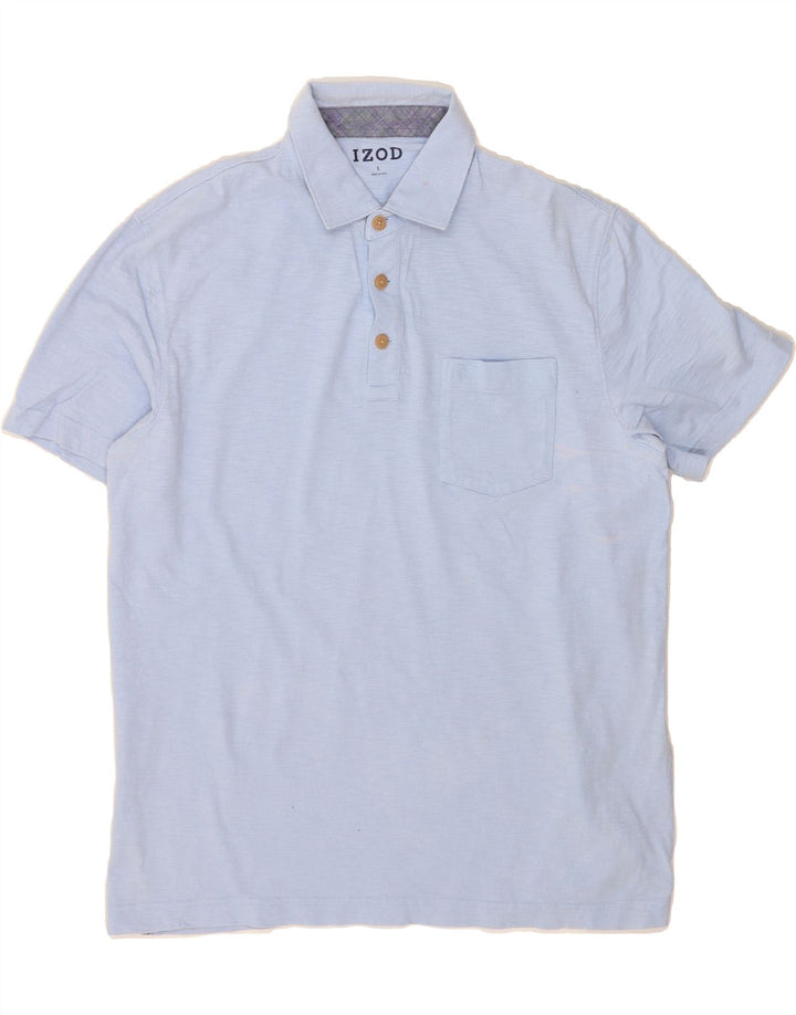 IZOD Mens Polo Shirt Large Blue Cotton Vintage Izod and Second-Hand Izod from Messina Hembry 