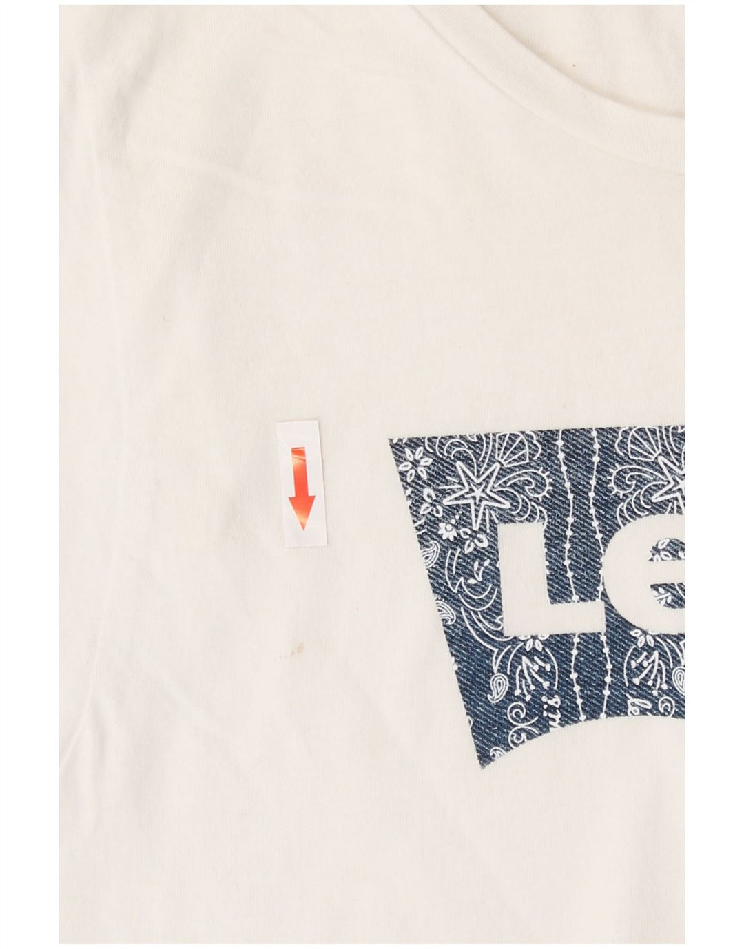 Levi's Mädchen-Trägershirt mit Grafik, 11–12 Jahre, weiße Baumwolle