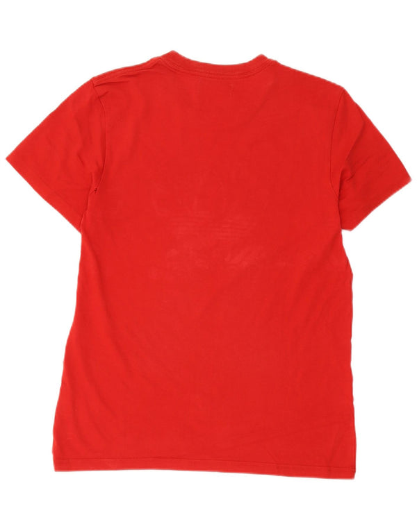 Adidas Herren Grafik T-Shirt Top Small Rot Baumwolle