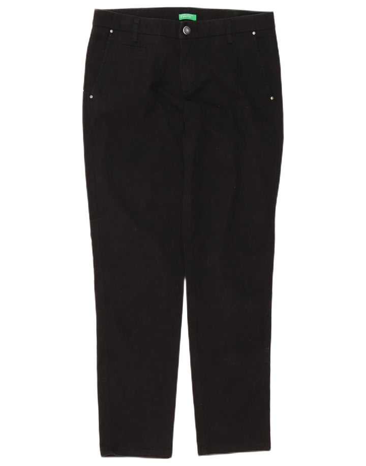 Benetton Slim Chino-Hose für Damen, W29, L29, Schwarz