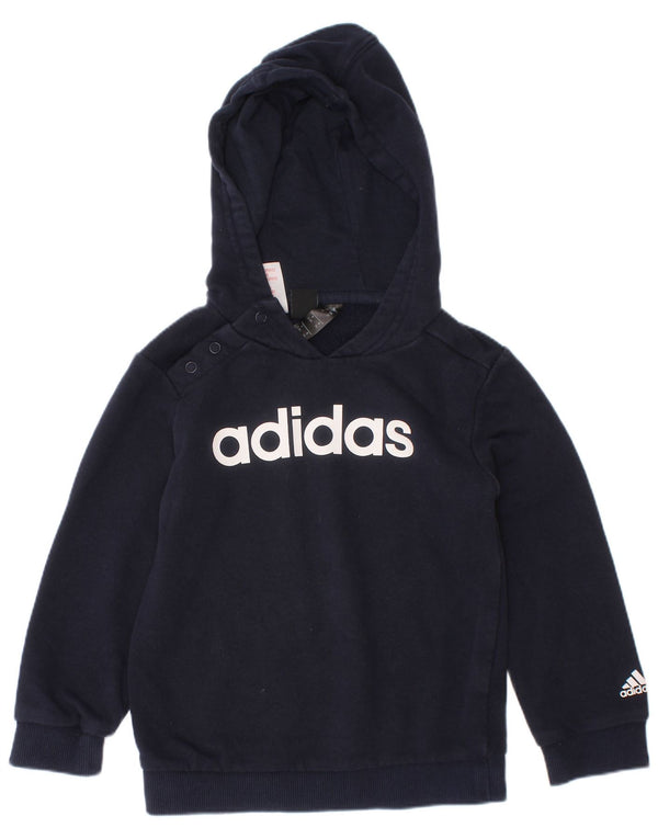 Adidas Jungen Graphic Hoodie Pullover 2-3 Jahre Marineblau Baumwolle