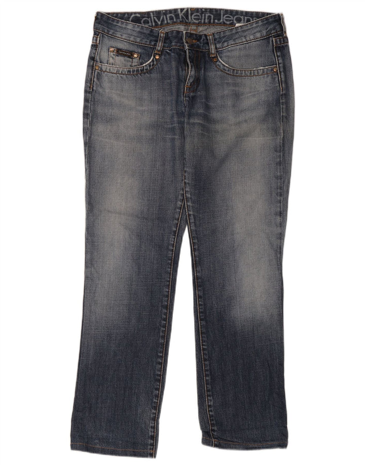 Calvin Klein Herren Straight Jeans W31 L34 Blaue Baumwolle