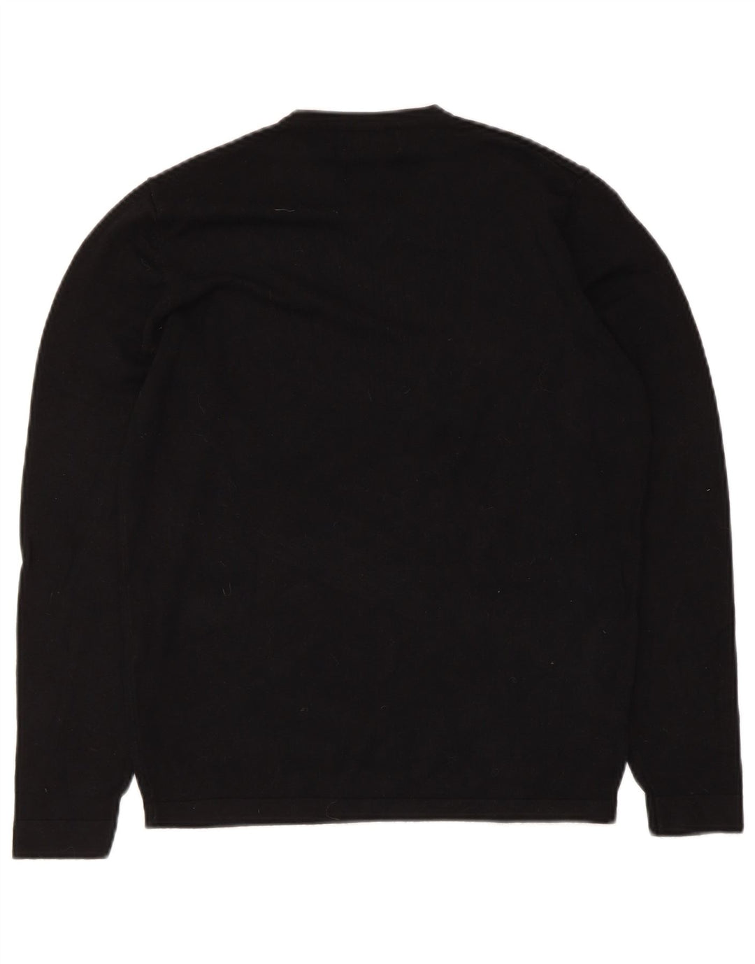 Zara Herren-Pullover mit V-Ausschnitt, Größe S, schwarze Viskose