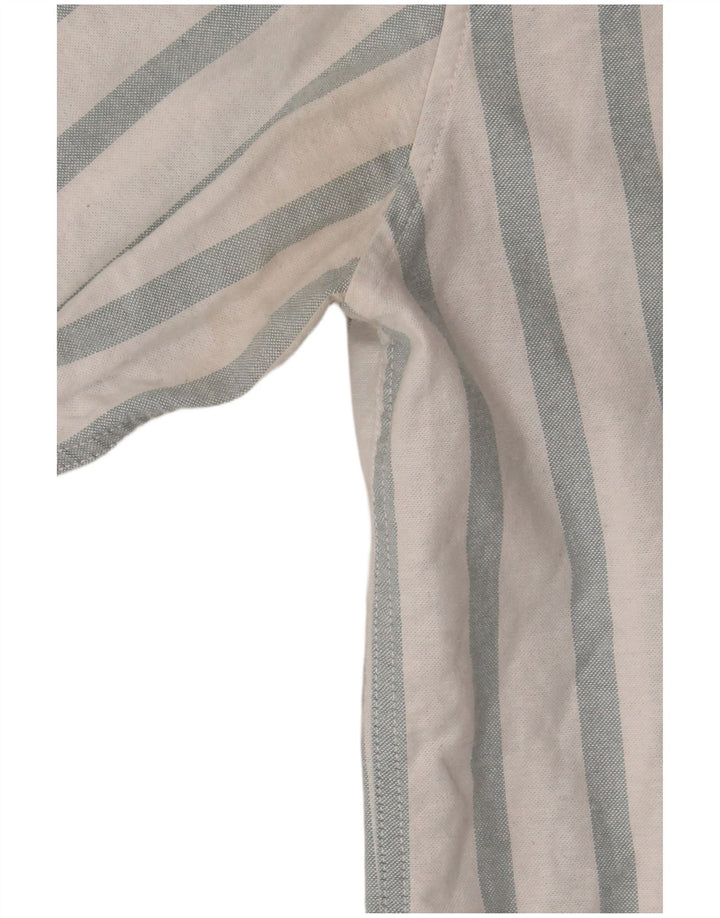 Tommy Hilfiger Herren-Hemd mit normaler Passform, mittelweiß, gestreift, Baumwolle