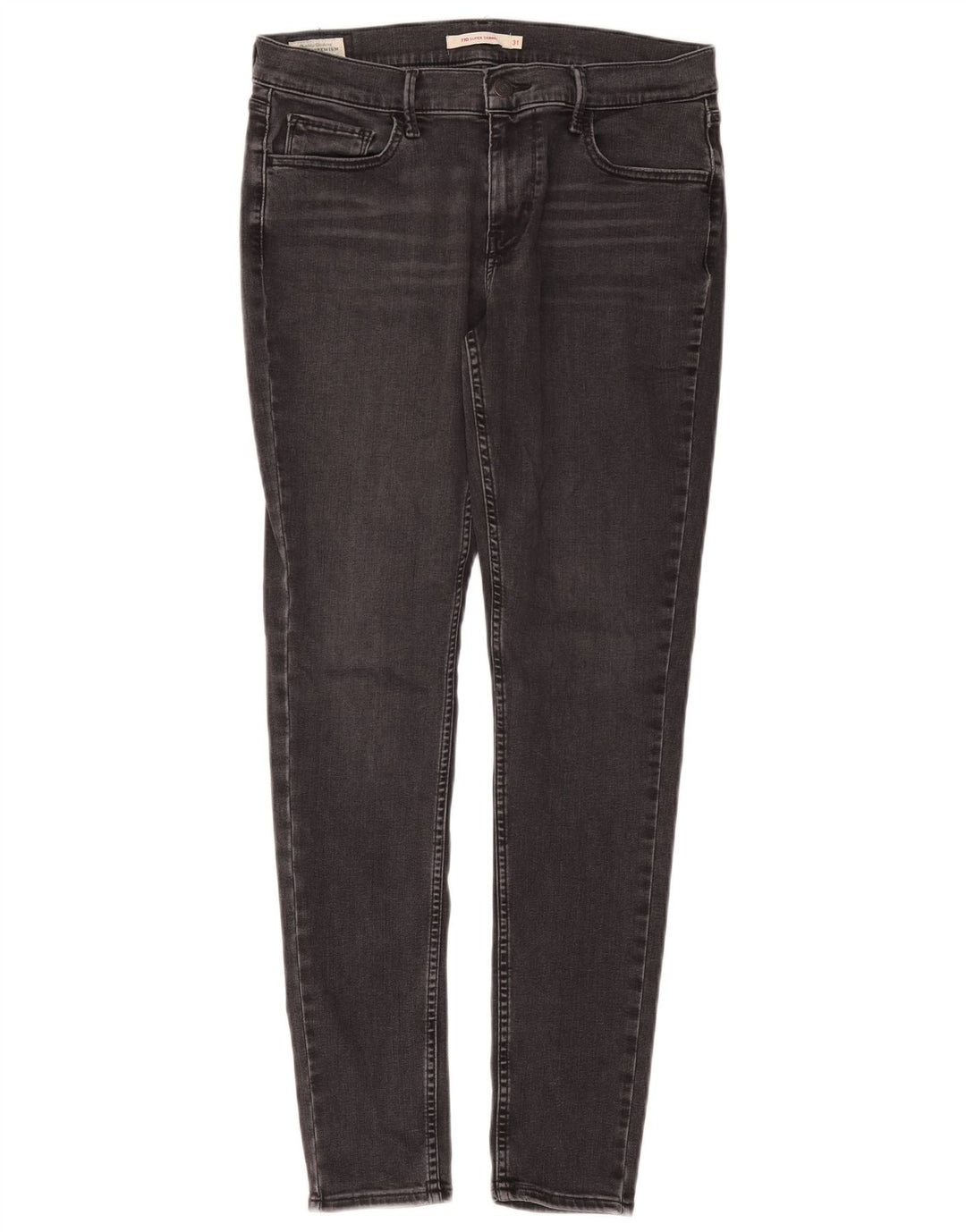 Levi's Damen 710 Super Skinny Jeans W31 L30 Graue Baumwolle