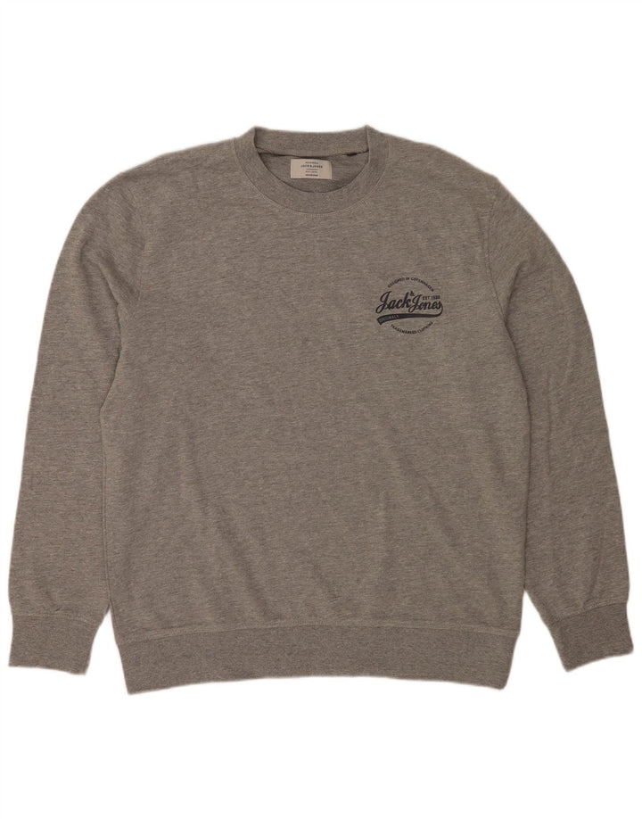 Jack & Jones Herren Sweatshirt Pullover XL Grau Baumwolle