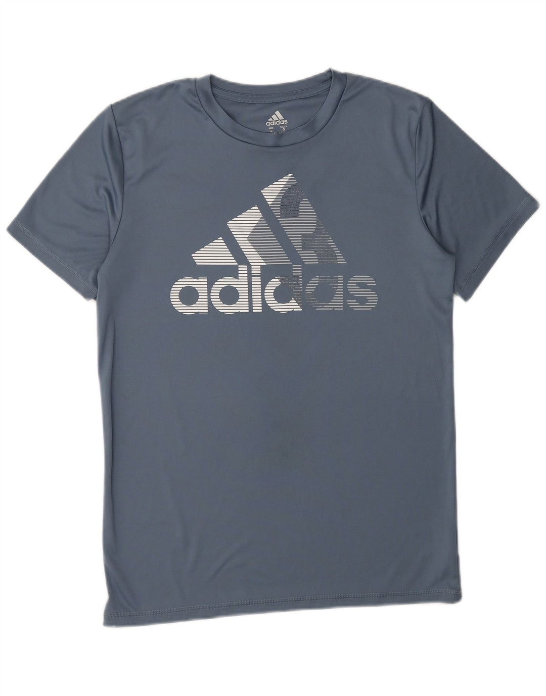 ADIDAS Boys Graphic T-Shirt Top 14-15 Years Large Blue Polyester