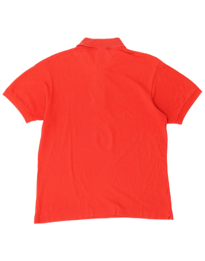 Lacoste Herren-Poloshirt, Größe 3, klein, rote Baumwolle