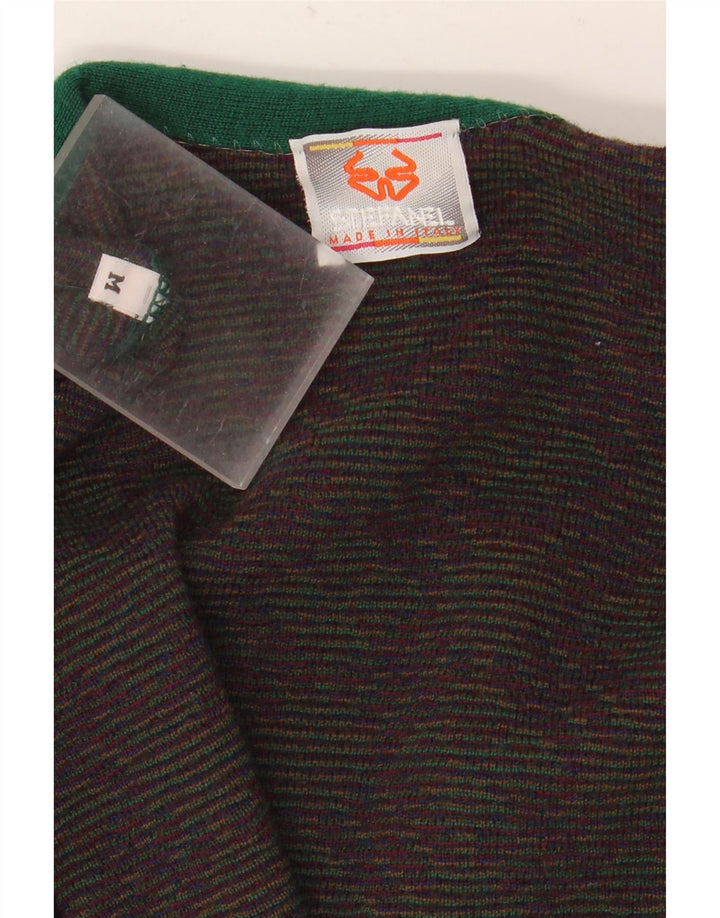 Stefanel Herren-Strickjacke, mittleres Marineblau, Fair-Isle-Muster