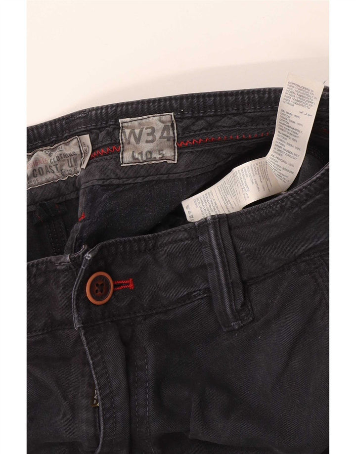Fat Face Herren-Chinoshorts, W34, Größe L, Schwarz, Baumwolle
