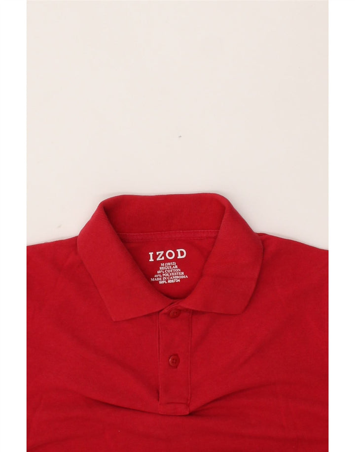 IZOD Boys Regular Polo Shirt 10-11 Years Medium Red Cotton Vintage Izod and Second-Hand Izod from Messina Hembry 