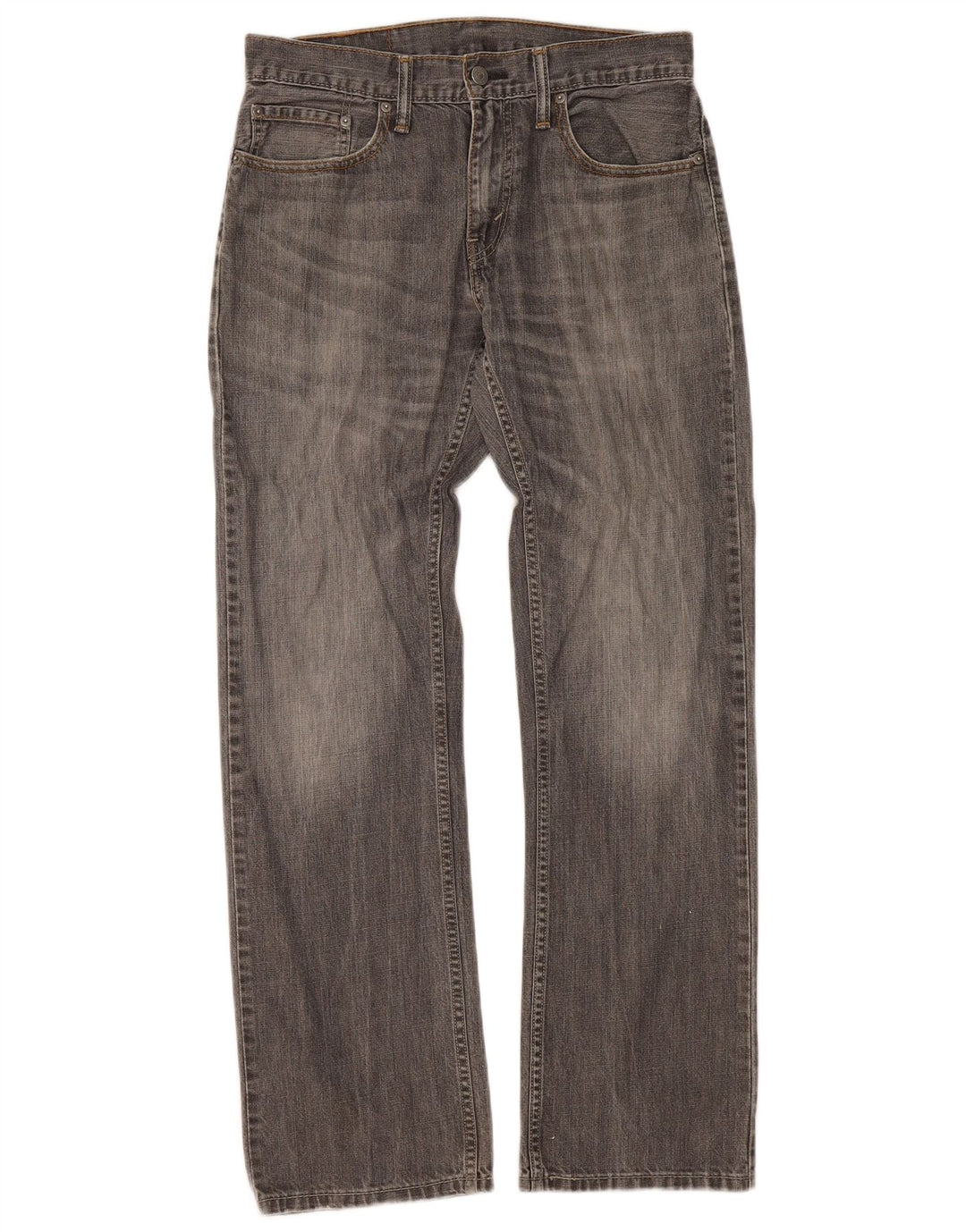 Levi's Damen 514 Straight Jeans W32 L32 Graue Baumwolle