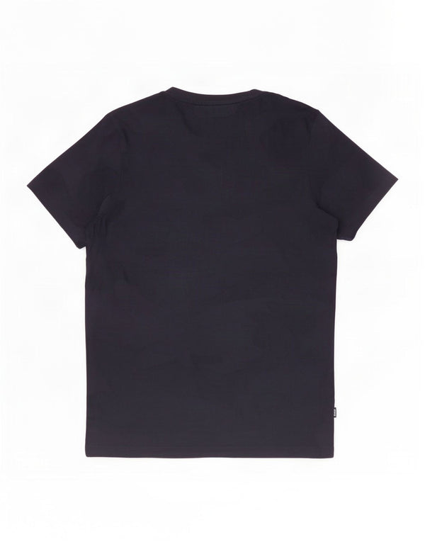 Hugo Boss Herren T-Shirt Top Small Marineblau Camouflage Baumwolle