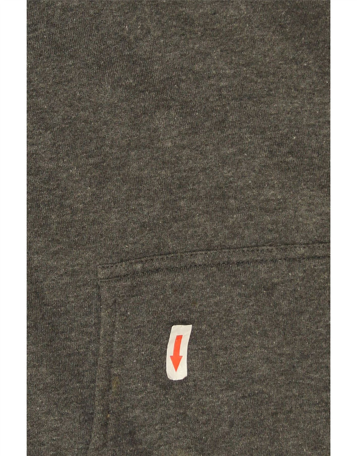 Nike Womens Graphic Oversized Hoodie Pullover US 8/10 Mittelgraue Baumwolle