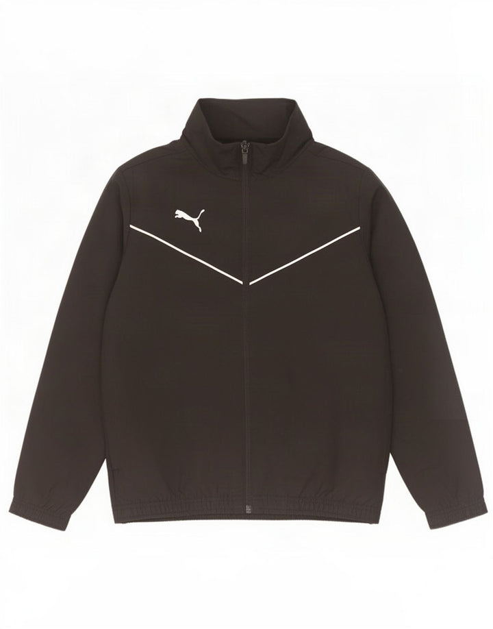 Puma Jungen-Trainingsanzug-Top-Jacke, 11–12 Jahre, schwarzes Polyester