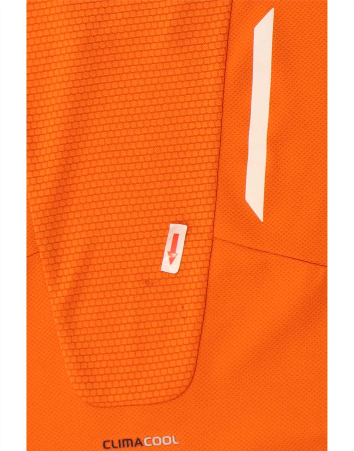 Adidas Herren Clima 365 T-Shirt Top Large Orange Colourblock Polyester