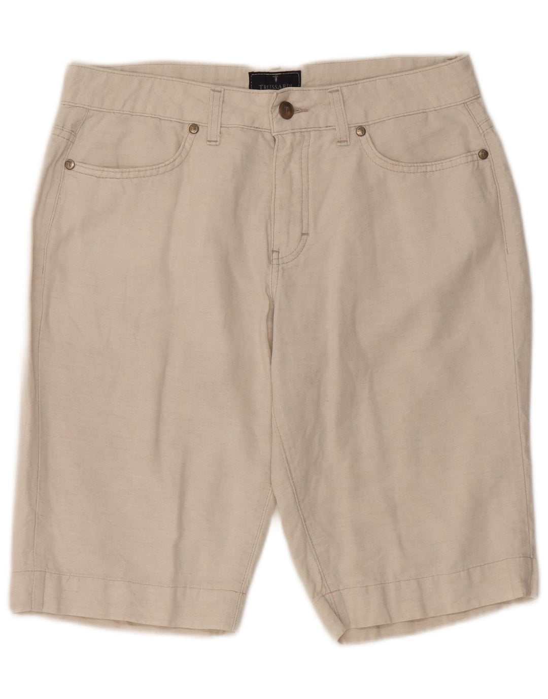TRUSSARDI Damen Freizeitshorts W30 Mittelbeige