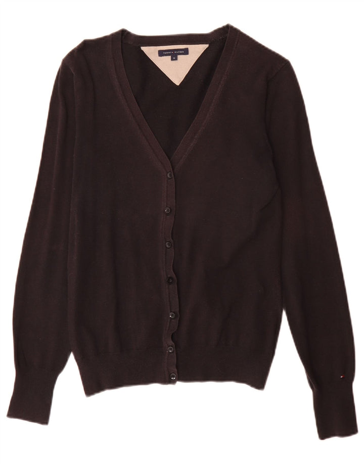 Tommy Hilfiger Damen-Cardigan-Pullover, mittelschwarz, Baumwolle, klassisch