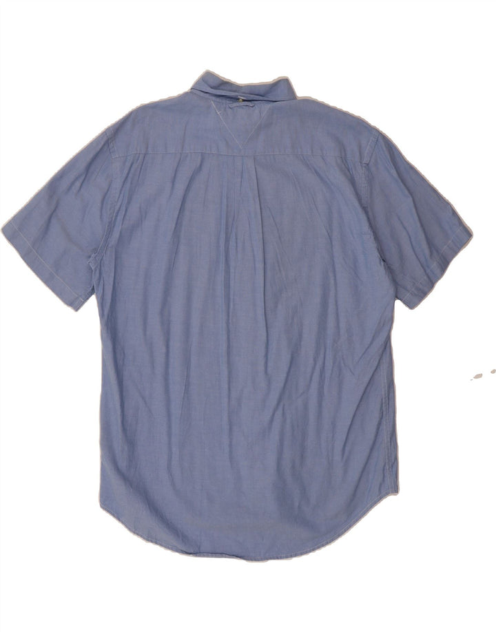 TOMMY HILFIGER Mens Shirt Large Blue Cotton Vintage Tommy Hilfiger and Second-Hand Tommy Hilfiger from Messina Hembry 