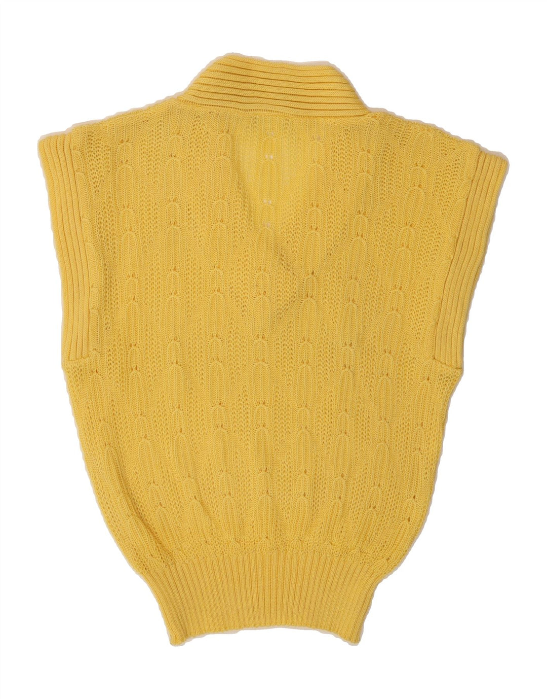 CREATION Womens Vest Tank Top EU 38 Medium Yellow Polyacrylic Vintage Creation and Second-Hand Creation from Messina Hembry 