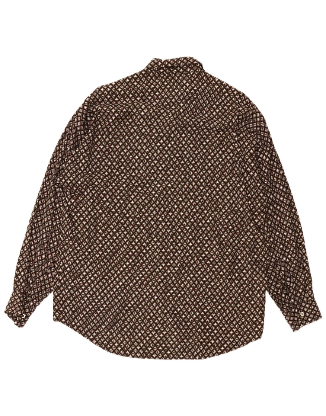 Kantaros Herrenhemd Mittelbraun Geometrisch
