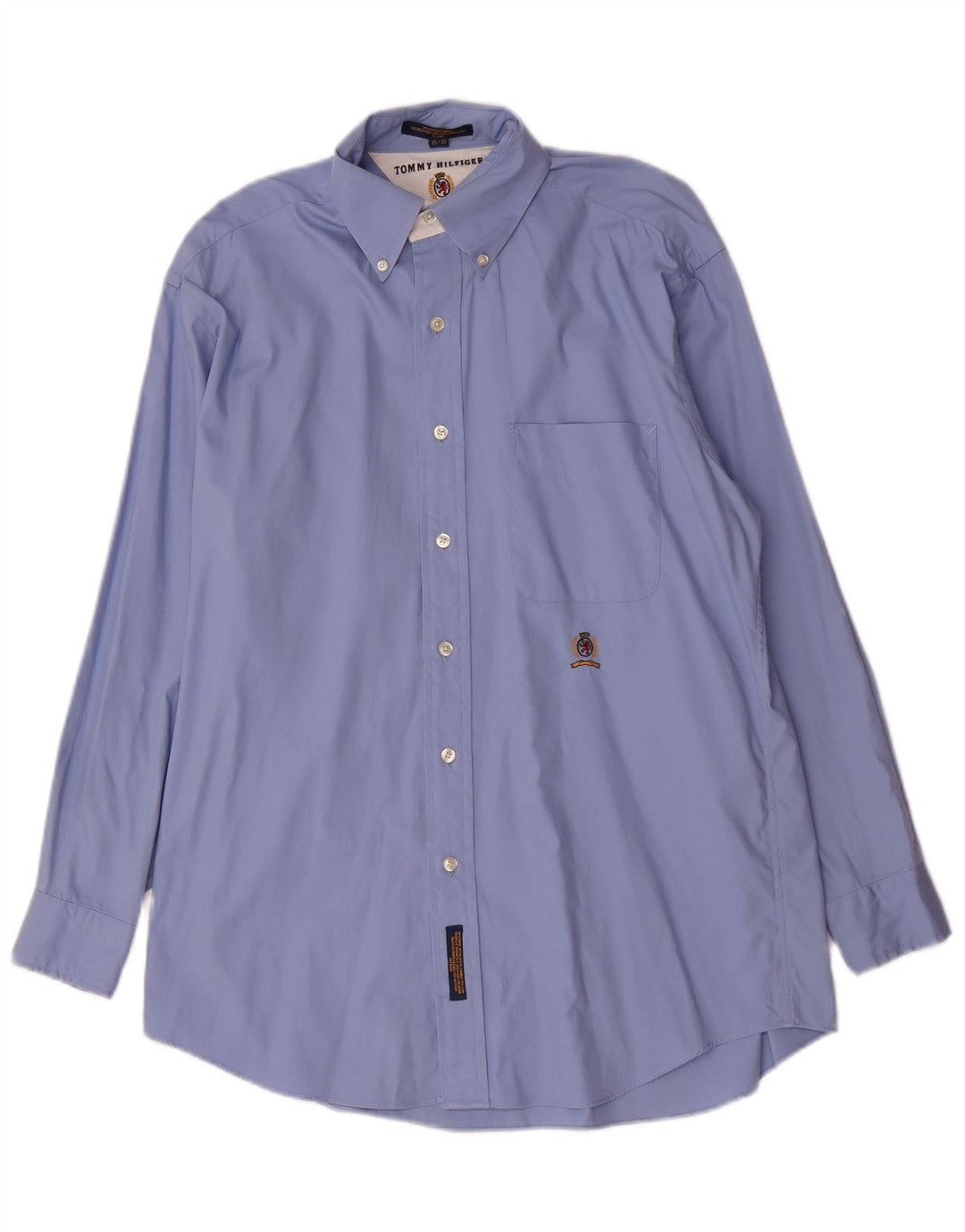 Tommy Hilfiger Herrenhemd Größe 15 mittelblaue Baumwolle