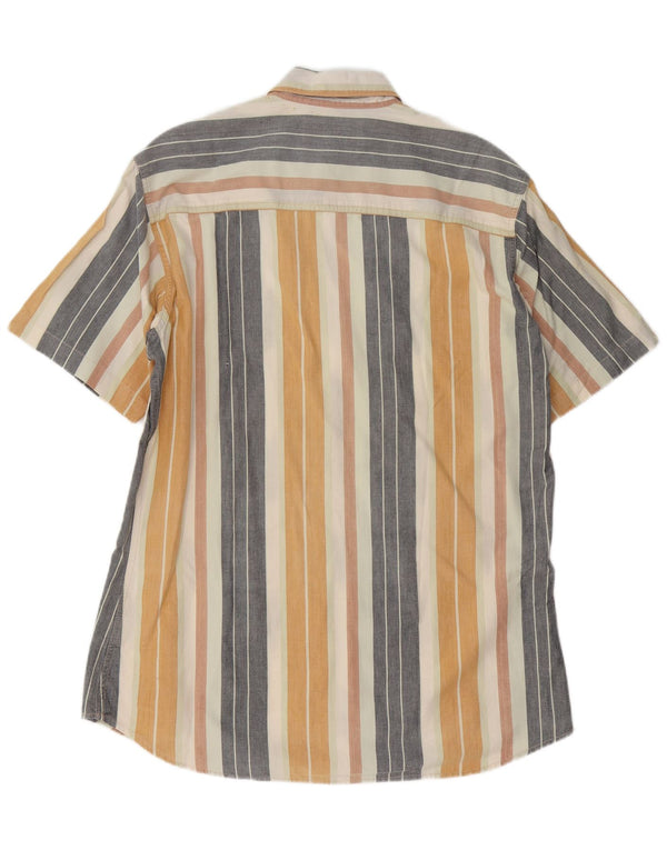 MARLBORO CLASSICS Herren Kurzarmhemd XL Mehrfarbig gestreift aus Baumwolle