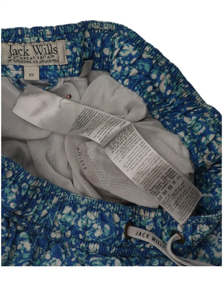 Jack Wills Herren-Badeshorts, XS, blaues Blumenmuster, Polyester