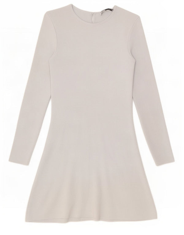 Zara Damen Langarm-Pulloverkleid UK 8 Small Blaue Viskose
