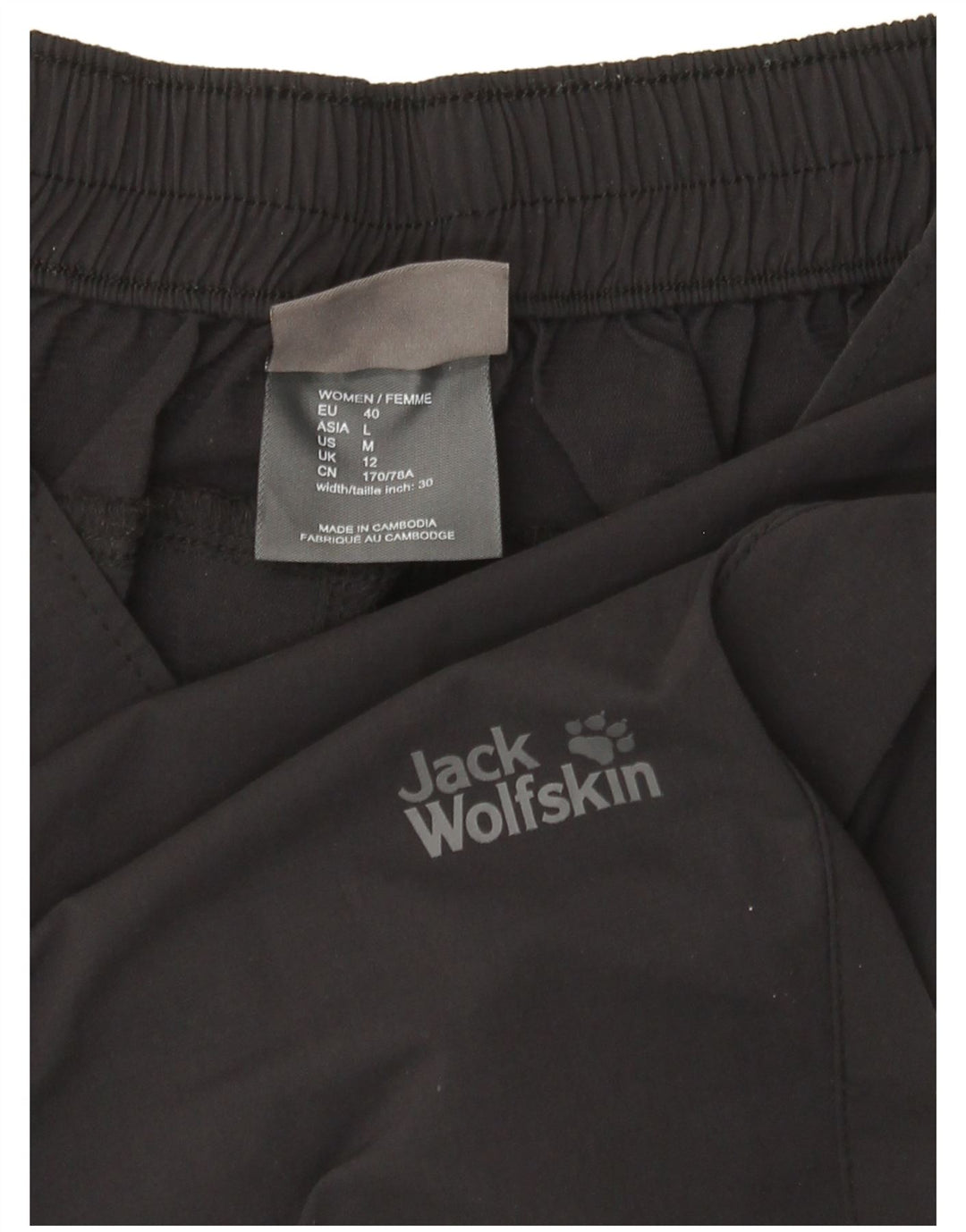 Jack Wolfskin Damen Bermudashorts UK 12 Medium W32 Schwarz
