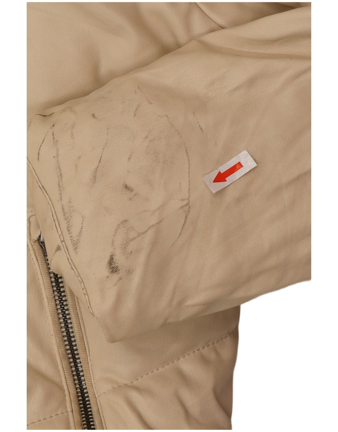 Zara Damen Übergroße, gepolsterte Kapuzenjacke UK 6 XS Beige
