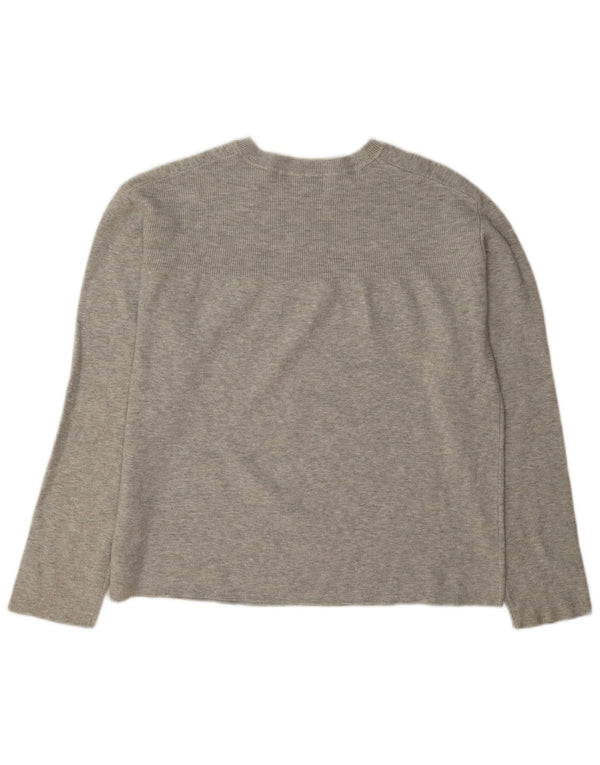 Marks & Spencer Damen-Pullover mit Rundhalsausschnitt, UK 14, mittelgraue Viskose