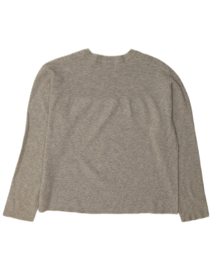 Marks & Spencer Damen-Pullover mit Rundhalsausschnitt, UK 14, mittelgraue Viskose