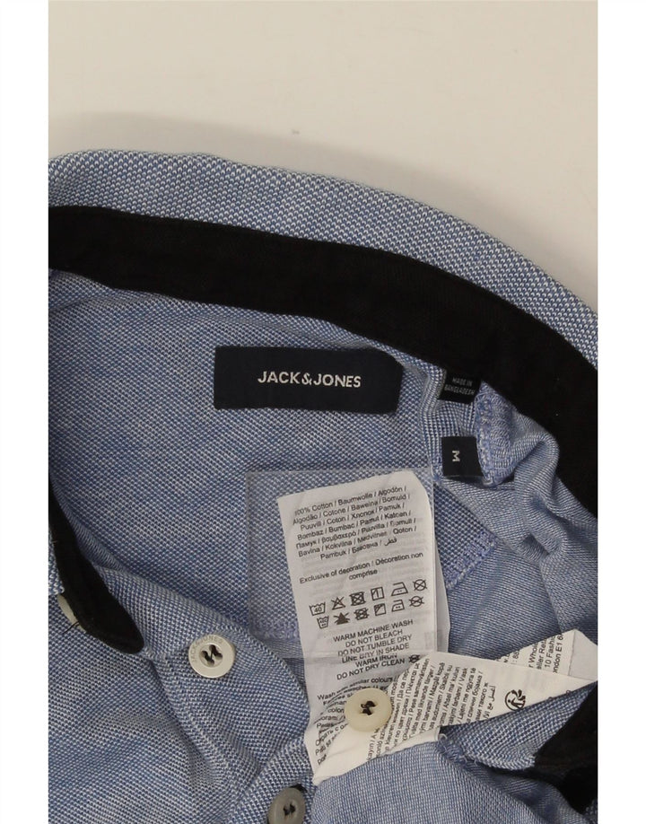 Jack & Jones Herren-Poloshirt aus mittelblauer Baumwolle