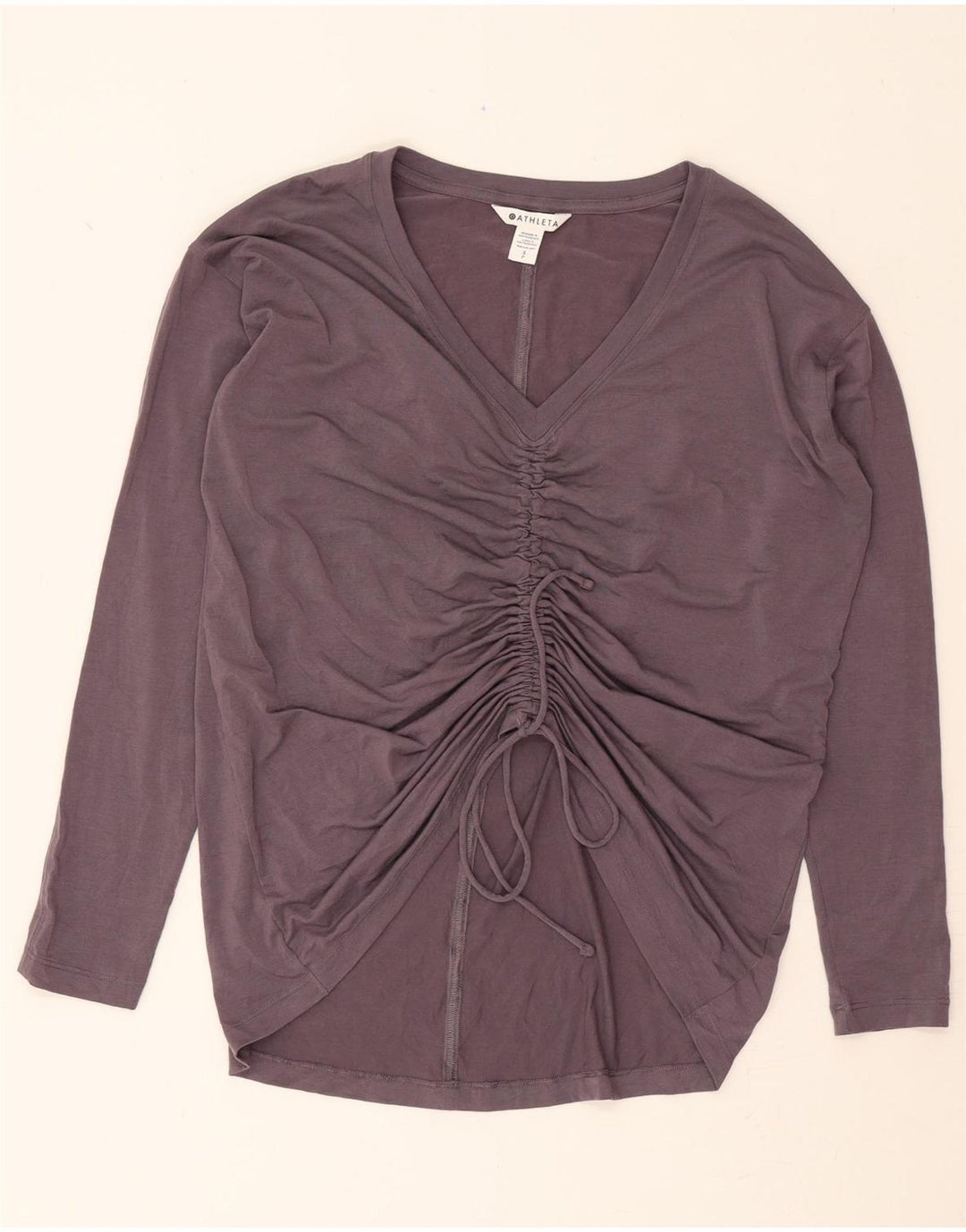 ATHLETA Womens Oversized Top Long Sleeve UK 10 Small Purple Polyester Vintage Athleta and Second-Hand Athleta from Messina Hembry 