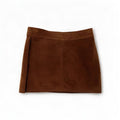 Zara Damen Wildleder Minirock IT 44 Medium W25 Braun