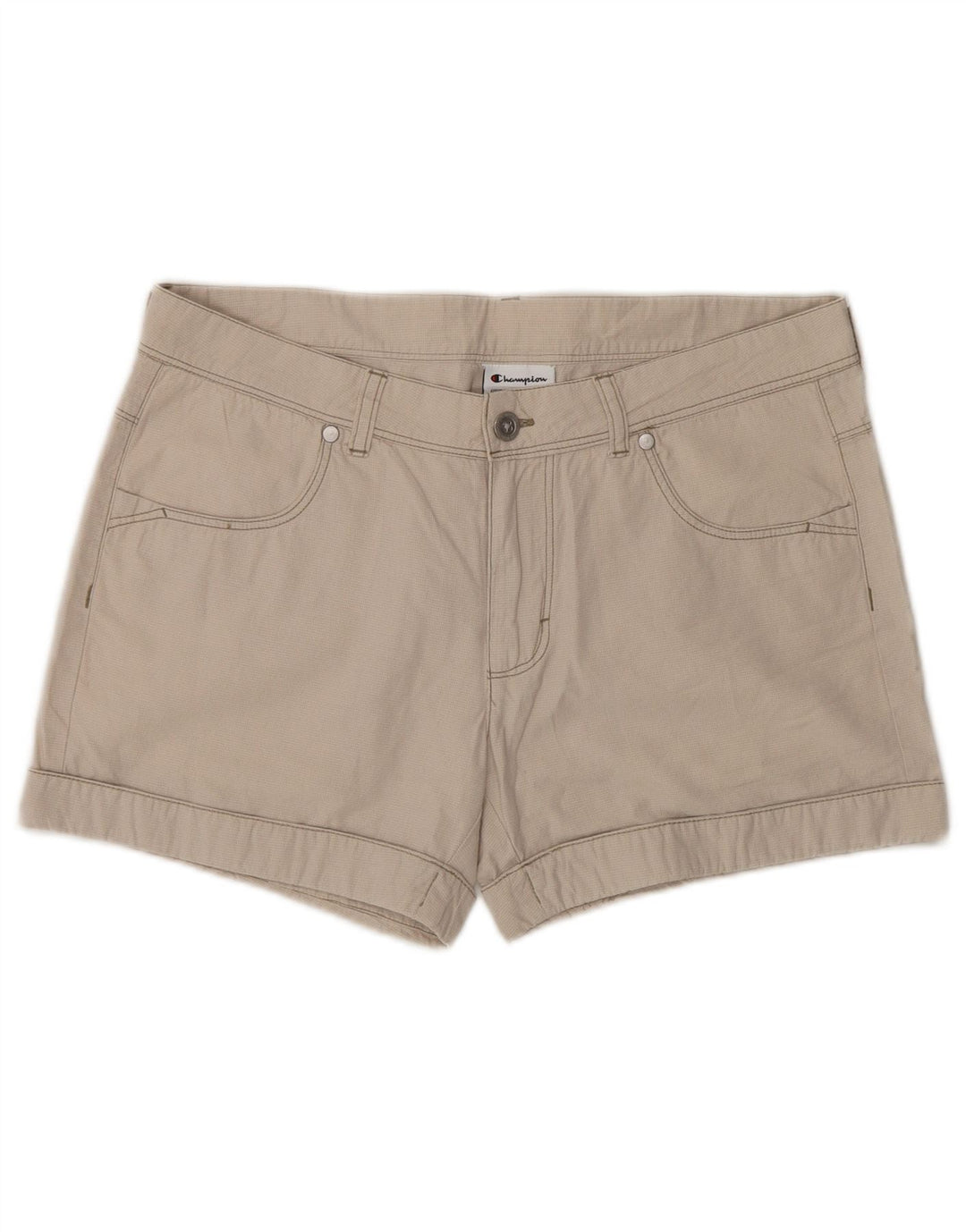 Champion Damen Freizeitshorts Medium W30 Beige Hahnentrittmuster