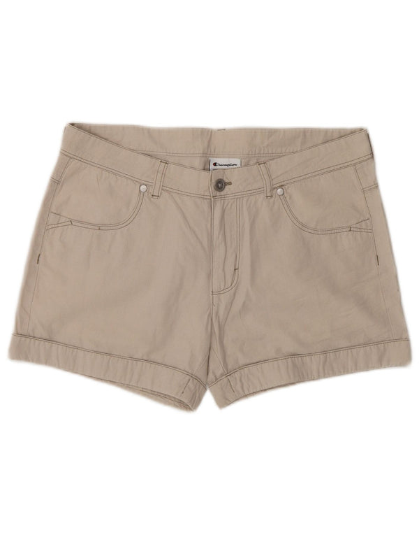 Champion Damen Freizeitshorts Medium W30 Beige Hahnentrittmuster