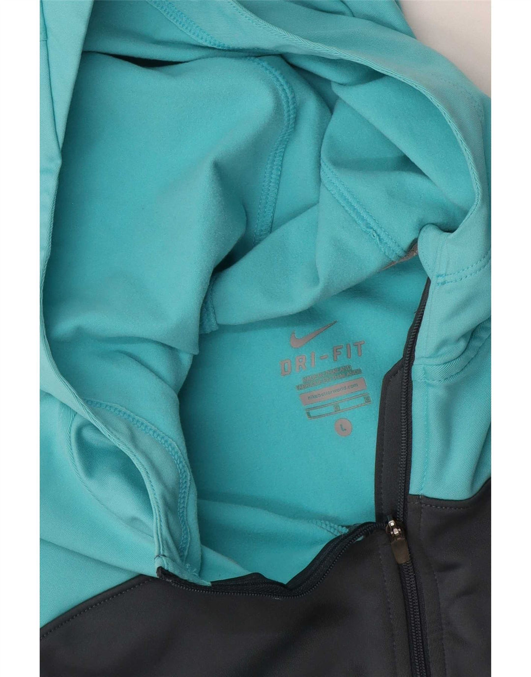 Nike Damen Dri Fit Kapuzenpullover-Trainingsanzug-Oberteil, UK 16, Größe L, Blau