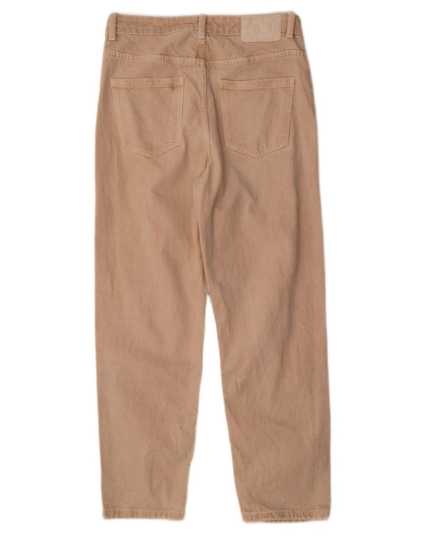 Gerade Freizeithose für Damen von Zara, EU 40, mittelgroß, W30, L28, beige, Baumwolle