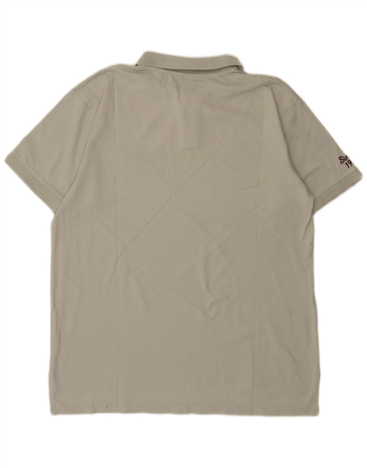 Umbro Herren-Poloshirt mit Grafik, groß, graue Baumwolle
