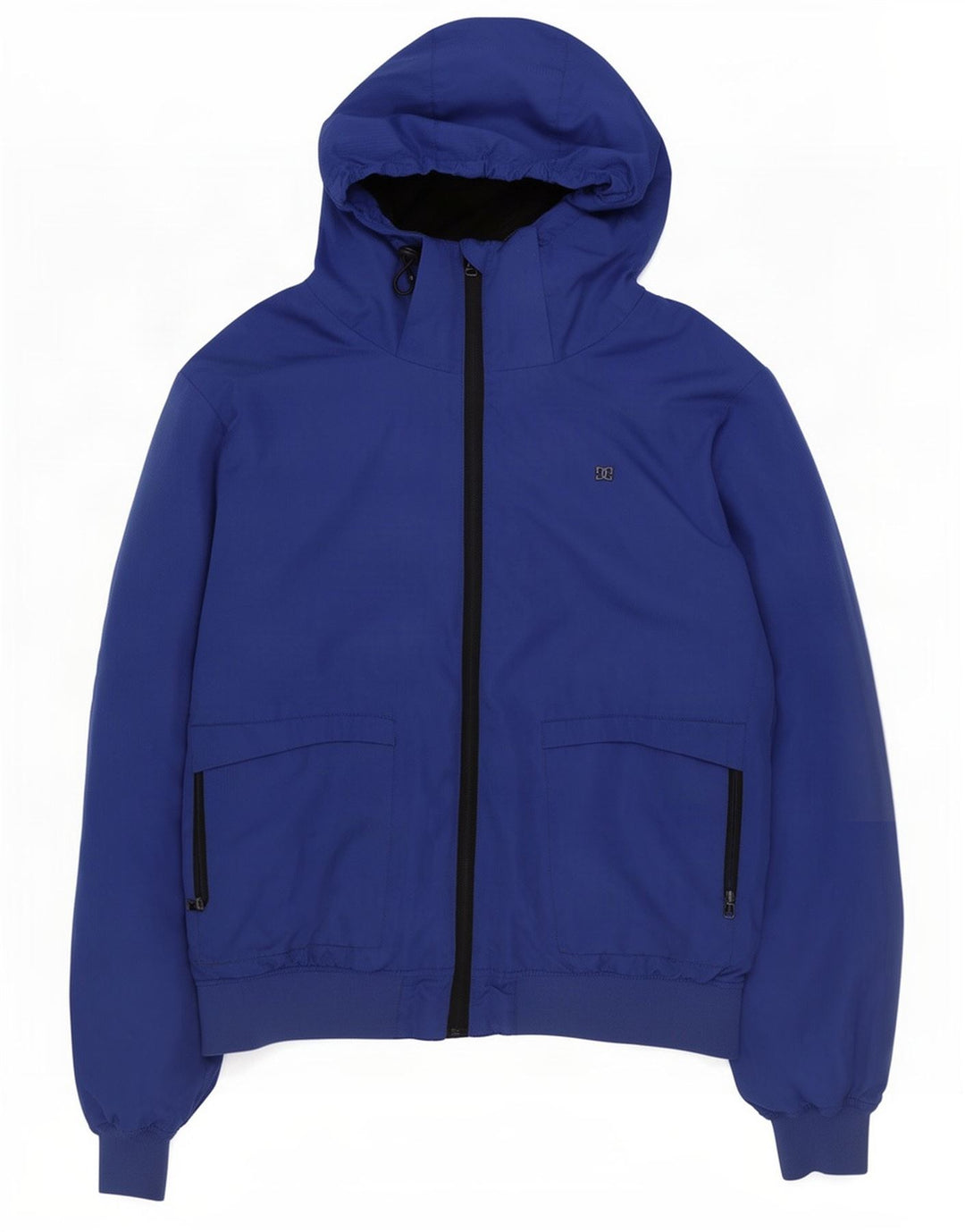 DC Herren-Bomberjacke mit Kapuze, UK 42, XL, Blau, Polyester