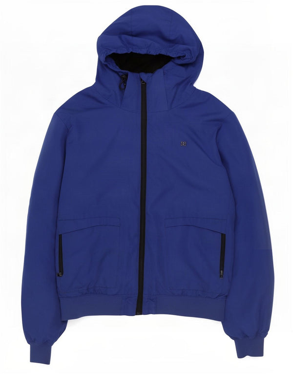 DC Herren-Bomberjacke mit Kapuze, UK 42, XL, Blau, Polyester