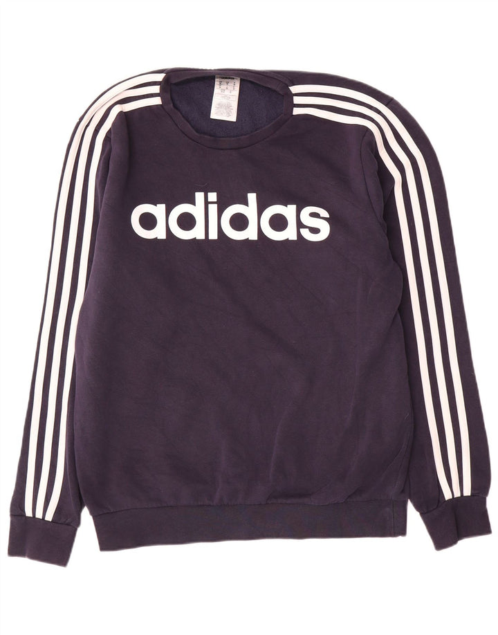 Adidas Herren Sweatshirt Pullover Medium Marineblau Polyester