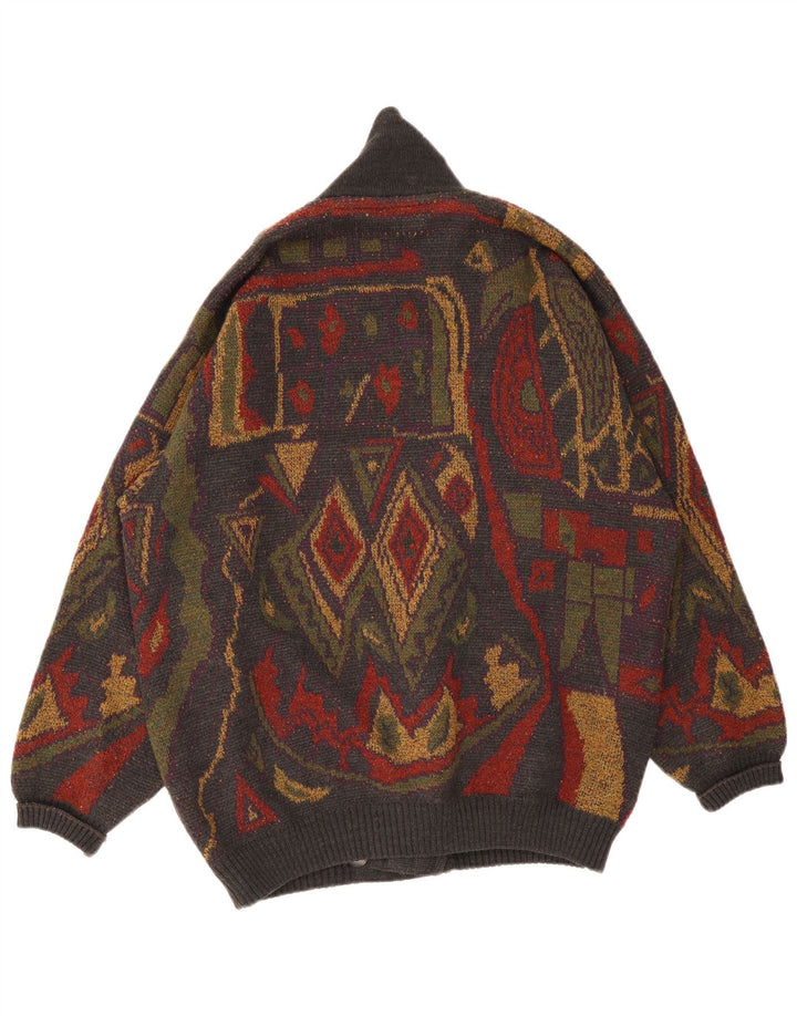 Frank Alexs Herren-Cardigan-Pullover IT 56 2XL Mehrfarbig Geometrisch