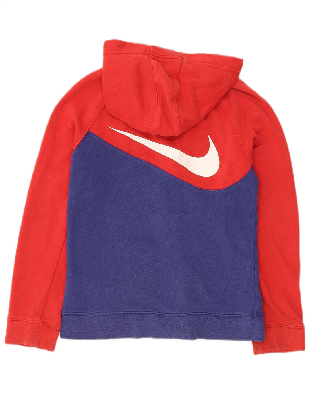 NIKE Kapuzenpullover mit grafischem Reißverschluss für Jungen, 12–13 Jahre, groß, rot, Farbblock