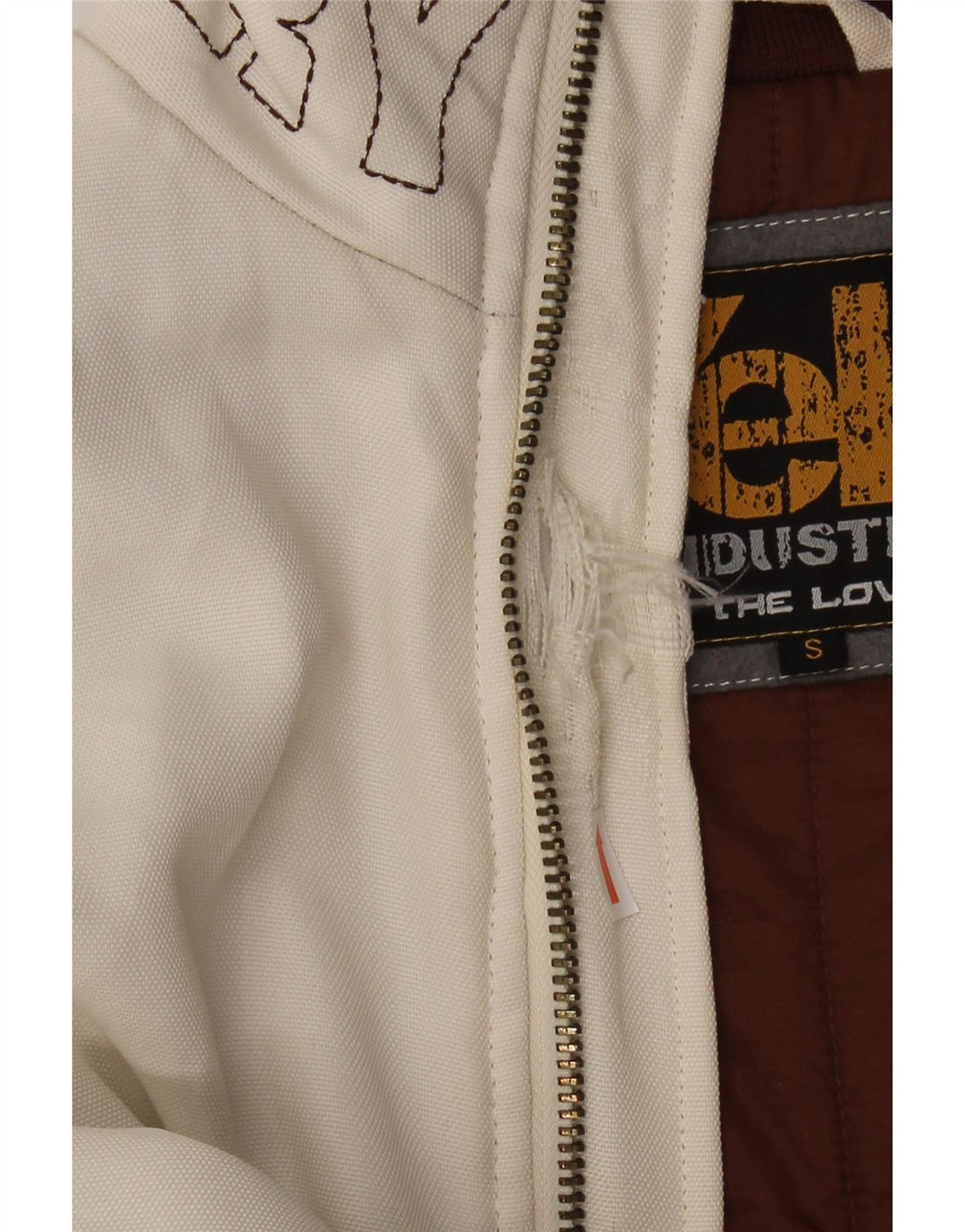 SCHREI! Herren-Bomberjacke mit lockerer Passform, Gr. 36, Weiß, Polyester